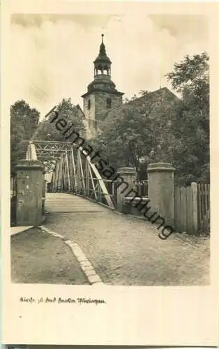 Bad Berka - Pfarrbrücke - Kirche - Foto-Ansichtskarte - Verlag Kränzlin Bad Berka 30er Jahre