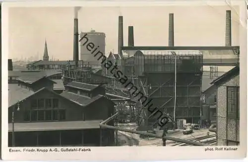 Essen - Friedrich Krupp A.-G. Gussstahl-Fabrik - Foto-Ansichtskarte Rolf Kellner - Verlag Emil Hartmann Mannheim