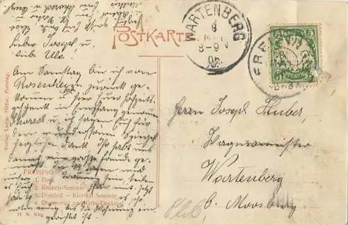 Freising - Dom - Knaben-Seminar - Verlag Ludw. Höfer Freising - gel. 1906