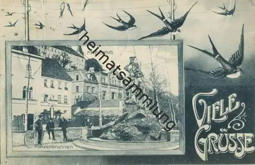 Freising - Mohrenbrunnen - Verlag Josef Huber München - gel. 1907