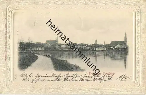 Straubing - Gesamtansicht - Verlagssignum F. H. A. gel. 1902