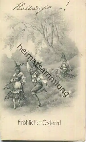 Fröhliche Ostern - tanzende Osterhasen