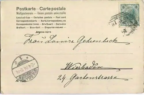 Fröhliche Ostern - Hasen - Jugendstil