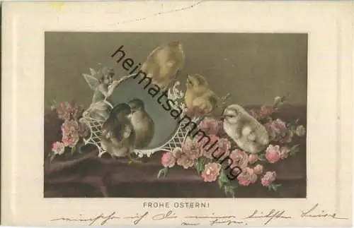Frohe Ostern - Rosen - Küken