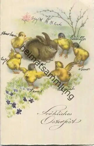 Fröhliches Osterfest - Hase - Küken