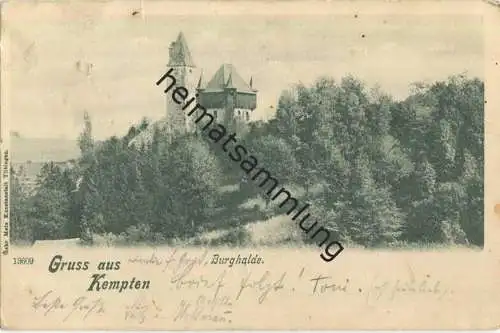 Kempten - Burghalde - Verlag Gebr. Metz Tübingen - gel. 1900