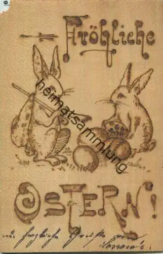 Fröhliche Ostern - Holzkarte