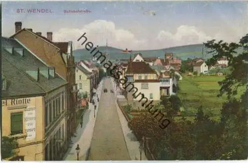 St. Wendel - Bahnhofstrasse - Hotel Riotte - Ausschank von Karlsbergbräu Homburg - Feldpost - Verlag A. Nitz St. Wendel