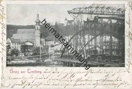 Trostberg - Brückenbau gel. 1902