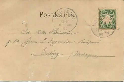 Wörishofen - Barfussgehen - Verlag H. Hartmann Wörishofen - gel. 1898