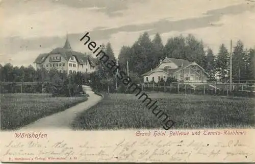 Wörishofen - Tennis-Klubhaus - Grand Hotel - Verlag H. Hartmann Wörishofen gel. 1900