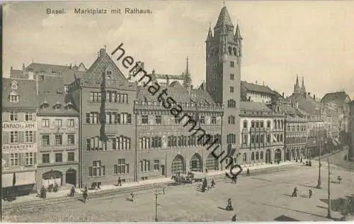 Basel - Marktplatz mit Rathaus - Edition Phot. Franco-Suisse Berne 20er Jahre