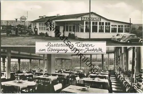 Töpen am Zonenübergang - Raststätte Übergang Juchhöh Inhaber E. Zimmermann - Foto-AK 50er Jahre - (Hirschberg)