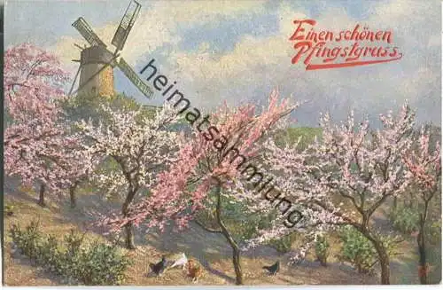 Pfingsten - Windmühle - Die deutsche Baumblüte F. X. Schmidt - Verlag Wohlgemuth & Lissner Berlin