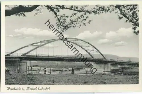 Hess.-Oldendorf - Weserbrücke - Verlag Foto-Reich Hessisch-Oldendorf 50er Jahre