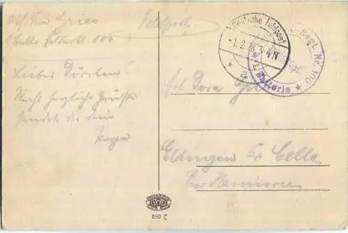 Verschonter Stadtteil von Rethel - Verlag graphische werke GmbH Dresden - Feldpost