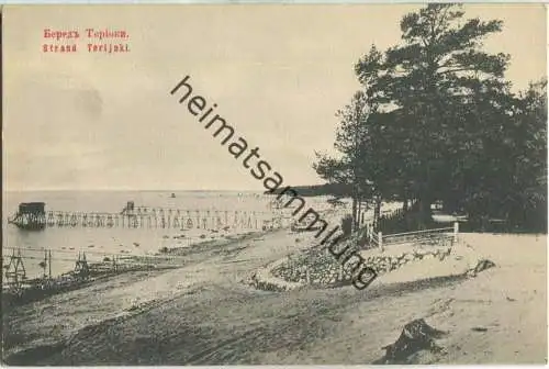 Terijoki - Strand - Rückseite beschrieben 1908