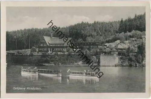 Kriebstein - Grossgaststätte - Talsperre - Verlag Franz Landgraf Zwickau 50er Jahre