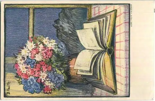 Bundesfeier-Postkarte 1922 - 10 Cts - D. Hauth Das Buch - Zugunsten der Schweiz. Volksbibliotheken