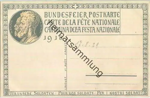 Bundesfeier-Postkarte 1918 - ohne Wertstempeleindruck Bildnummer 5 - Zugunsten der Schweizerischen Nationalspende