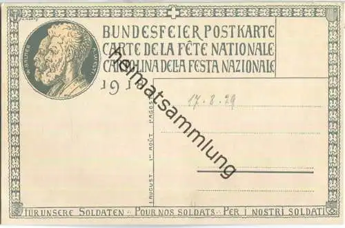 Bundesfeier-Postkarte 1918 - ohne Wertstempeleindruck Bildnummer 4 - Zugunsten der Schweizerischen Nationalspende