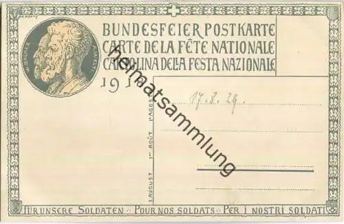 Bundesfeier-Postkarte 1918 - ohne Wertstempeleindruck Bildnummer 2