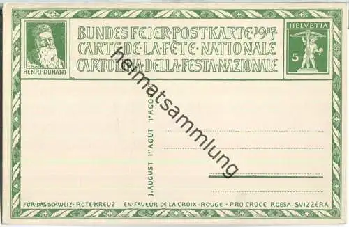 Bundesfeier-Postkarte 1917 - 5 Cts Boscovits Wohltätigkeit - Zugunsten des Schweizerischen Roten Kreuzes