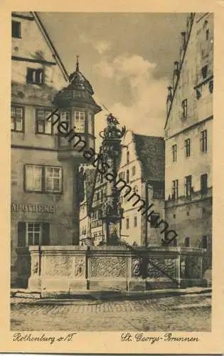 Rothenburg - St. Georgs-Brunnen - Verlag A. Ohmayer Rothenburg gel. 1925