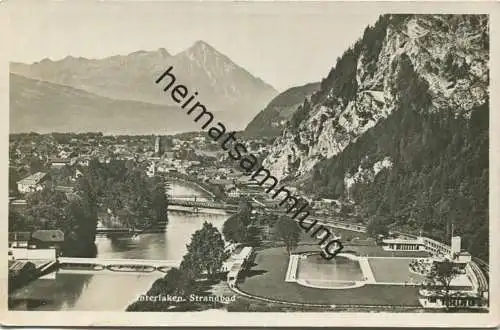 Interlaken - Strandbad - Foto-AK - Verlag G. D' Aguanno-Zinsli Interlaken