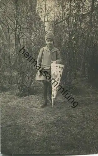 Mädchen mit Schultüte - Foto-Ansichtskarte