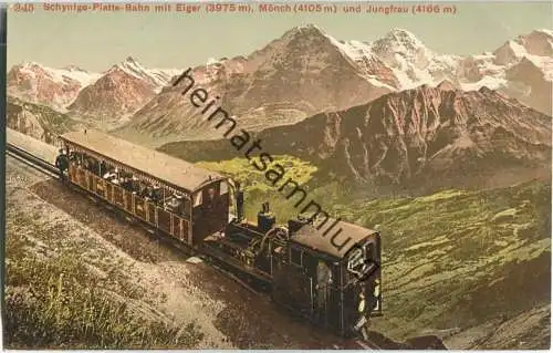 Schynige Platte-Bahn - Eiger Mönch und Jungfrau - Edition Photoglob Zürich ca. 1905