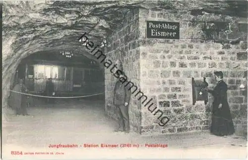 Jungfraubahn - Station Eismeer  Postablage - Edition Photoglob Co. Zürich 1907