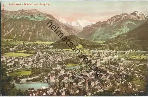 Interlaken - Mönch und Jungfrau - Monopol-Verlag Zürich 1907