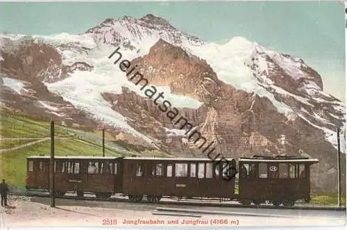 Jungfraubahn und Jungfrau - Edition Photoglob Co. Zürich ca. 1905