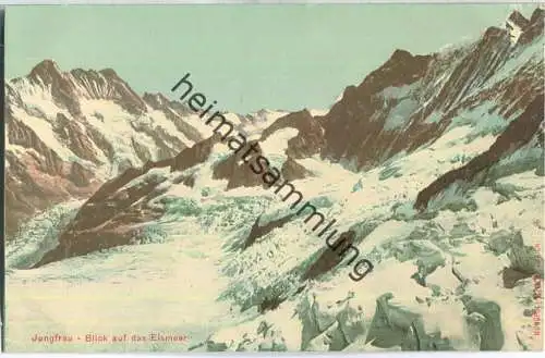 Jungfrau - Blick auf das Eismeer - Monopol-Verlag Zürich 1907