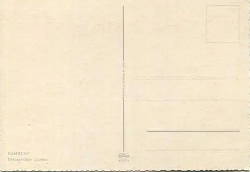 Hamburg - Botanischer Garten - AK Grossformat