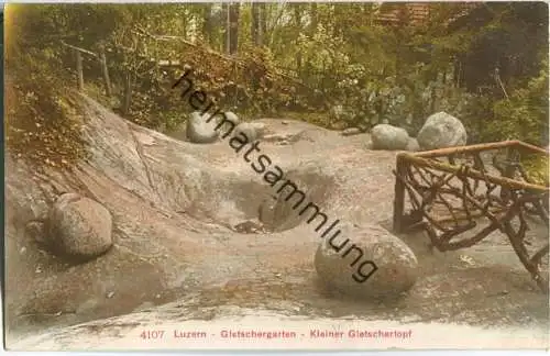 Luzern - Gletschergarten - kleiner Gletschertopf - Edition Photoglob Co. Zürich ca. 1905