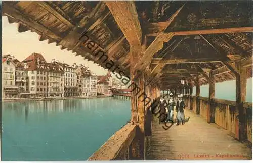 Luzern Kapellbrücke - Edition Photoglob Co. Zürich ca. 1905