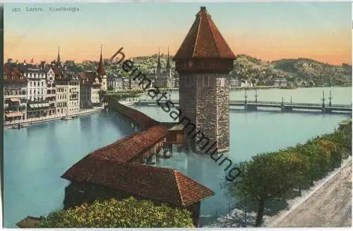 Luzern Kapellbrücke - Verlag Wehrli AG Kilchberg ca. 1905