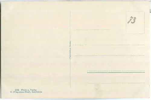 Thunersee mit Eiger Mönch und Jungfrau - Foto-Ansichtskarte - Verlag G. D'Aguanno-Zinsli Interlaken 20er Jahre