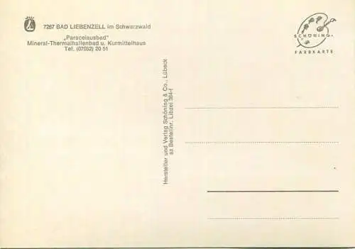 Bad Liebenzell - Paracelsusbad - AK Grossformat - Verlag Schöning & Co. Lübeck