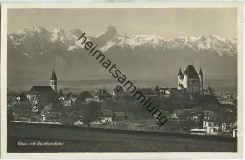 Thun mit Stockhornkette - Foto-Ansichtskarte - Edition Photoglob Zürich 20er Jahre