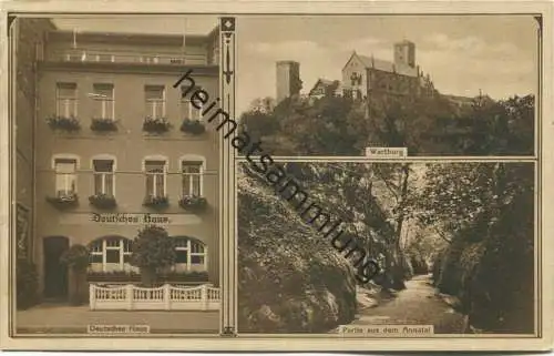 Eisenach - Deutsches Haus - Besitzer Gustav Schön - Verlag Phot. Harder Eisenach gel. 1927