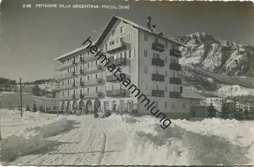 Cortina d' Ampezzo - Pocol - Pensione Villa Argentina - Foto-AK Grossformat - Rückseite beschrieben