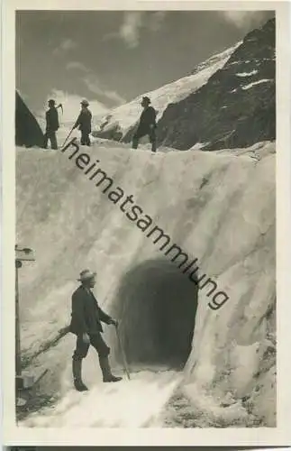 Oberer Grindelwaldgletscher - Eingang zur Eisgrotte - Foto-Ansichtskarte 20er Jahre - Edition Photoglob Zürich