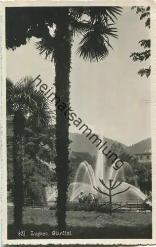 Lugano - Giardini - Foto-Ansichtskarte 20er Jahre - Eredi Alfredo Finzi Lugano