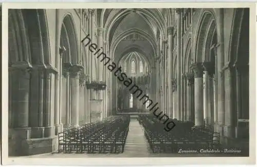 Lausanne - Cathedrale - Interieur - Foto-Ansichtskarte 20er Jahre - Edition Guggenheim & Co. Zürich