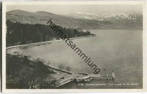 Ouchy-Lausanne - Les Quais et les Alpes - Foto-Ansichtskarte 20er Jahre - Edition Georges Jaeger Geneve