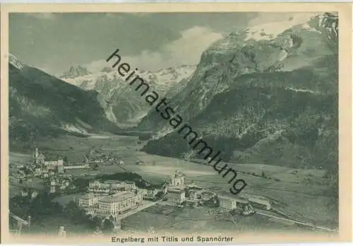 Engelberg mit Titlis und Spannhörner - rückseitig Werbezudruck Kupferberg Gold ca. 1910