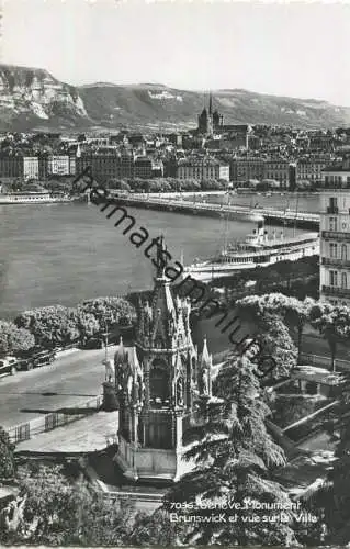 Genf Geneve - Monument Brunswick - Foto-AK - Edition Jaeger Geneve gel. 1957